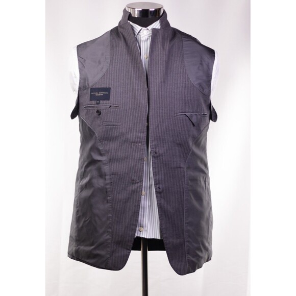 Men's Banana Republic Blazer Gray Striped Modern Slim Fit Jacket Size 38r Wool - Picture 9 of 12